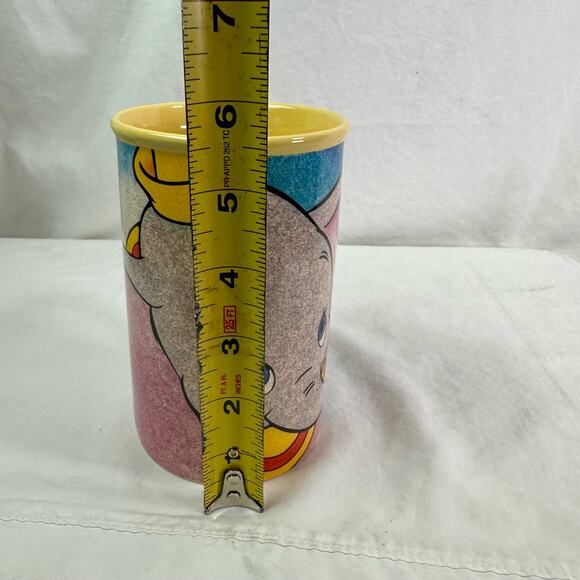 Walt Disney World Dumbo Character Cartoon Movie Souvenir Tall Coffee Mug Yellow - Picture 8 of 8